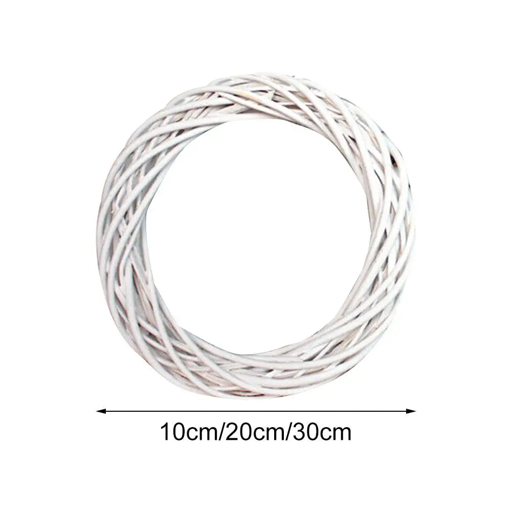 Christmas Festive Braided Wreath DIY Flower Arrangement Wreath Crafts Hanging Wedding Wreath Ring Handmade Braided Garland