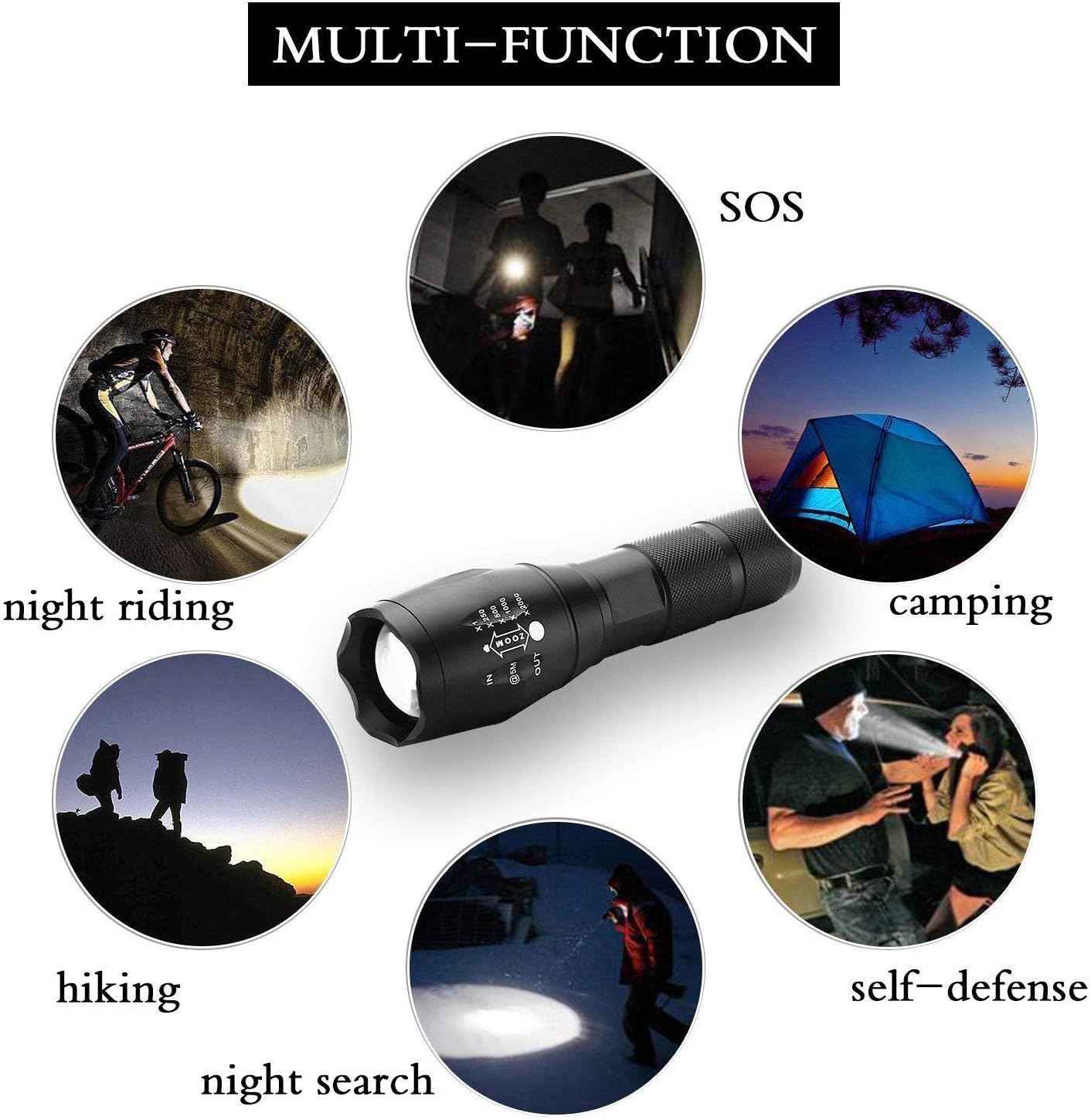 Bright Flashlight Torches with 4 - Slot Charger and 4 Rechargeable Batteries - Popular trends empire