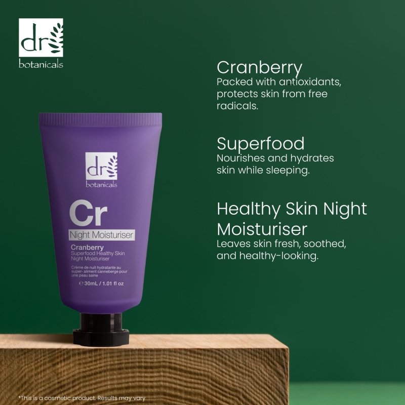 Cranberry Superfood Healthy Skin Night Moisturiser 30ml - Popular trends empire