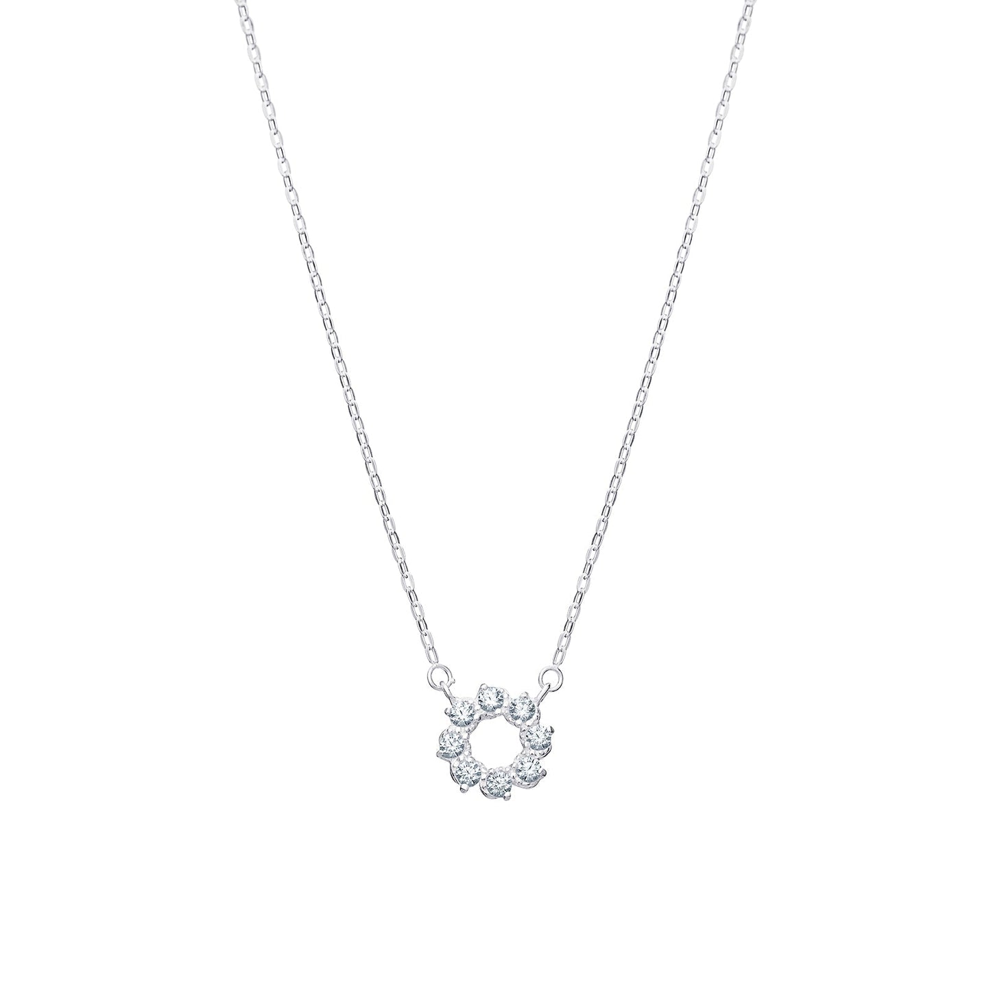Cubic Zirconia Flower Necklace - Popular trends empire