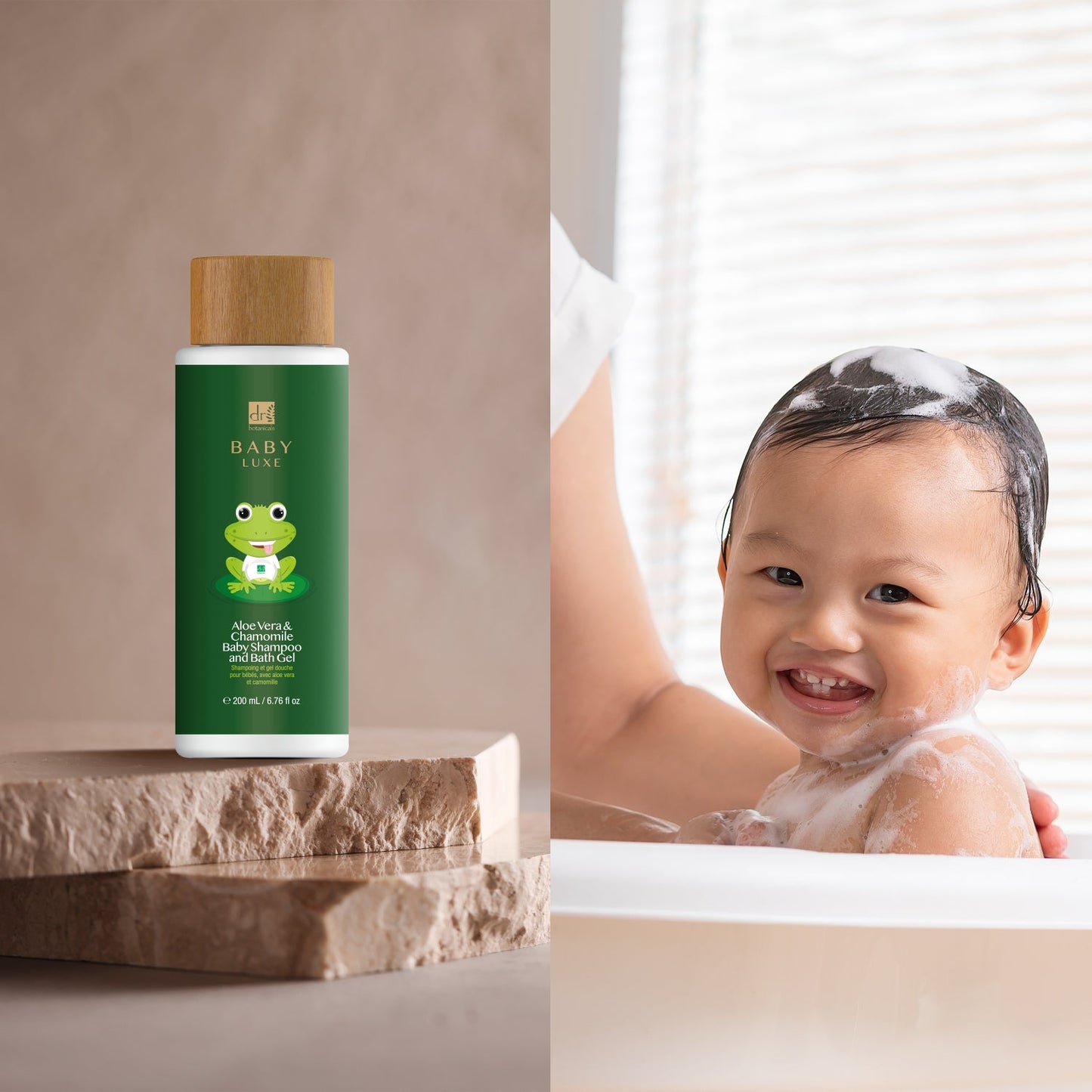 Dr Botanicals Baby Lux Aloe Vera & Chamomile Baby Shampoo & Bath Gel 200ml Twin Value Savings Pack - Popular trends empire