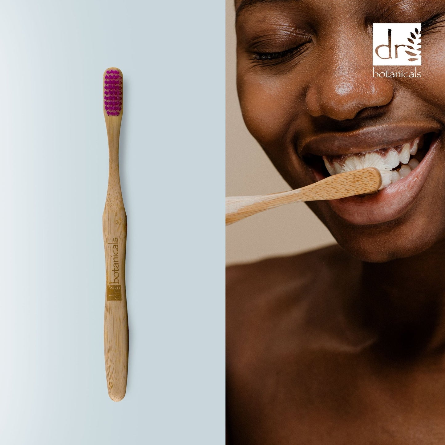 Dr Botanicals Bamboo Toothbrush Purple Twin Value Savings Pack - Popular trends empire
