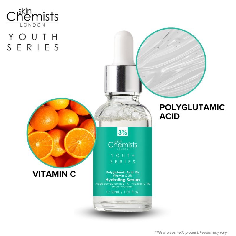 Hydrating Serum Polyglutamic Acid 1%, Vitamin C 3% 30ml - Popular trends empire