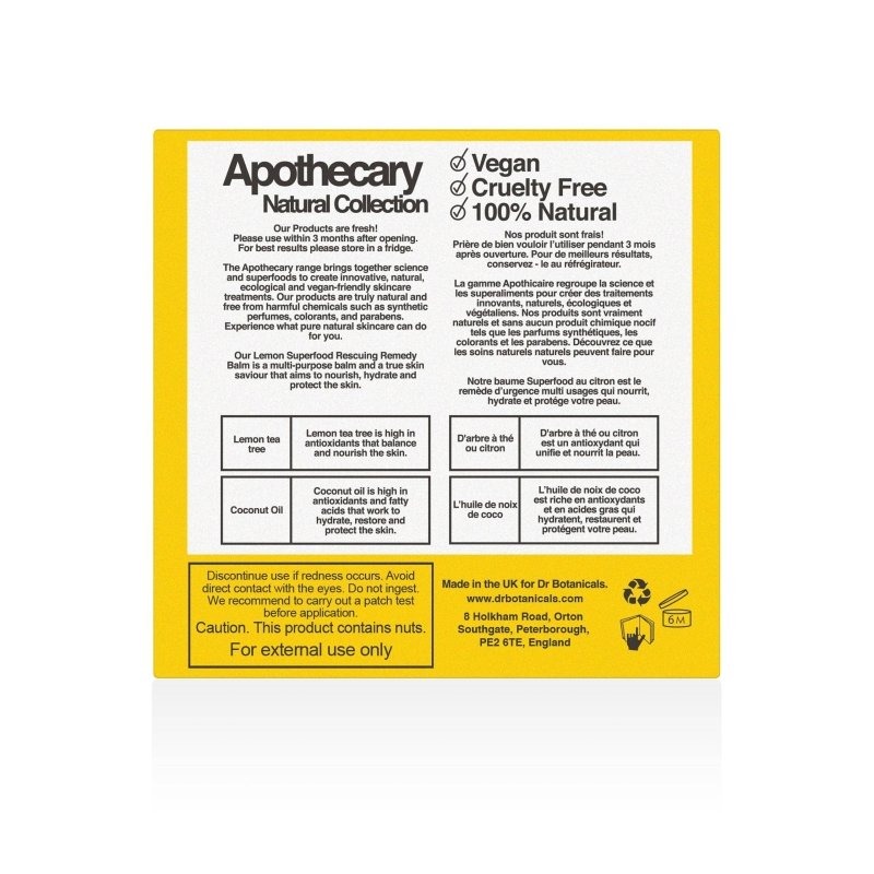 Lemon Superfood Rescuing Remedy Balm 60ml - Popular trends empire