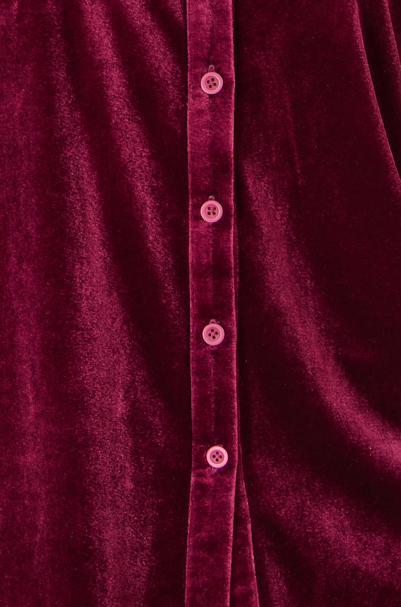 Yumi Burgundy Velvet Relaxed Fit Shirt - Popular trends empire