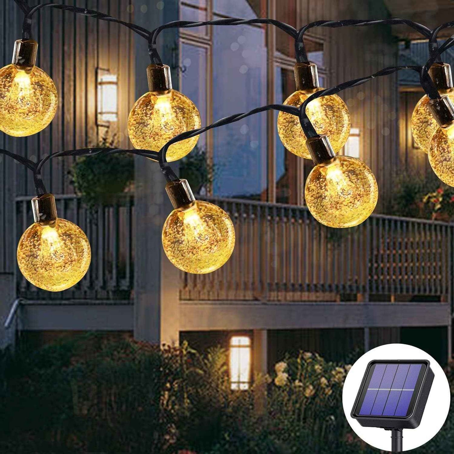 60 LED Solar String Lights 36ft/11m Warm White Fairy Lights for Outdoor & Indoor - Popular trends empire