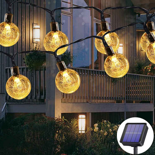 60 LED Solar String Lights 36ft/11m Warm White Fairy Lights for Outdoor & Indoor - Popular trends empire