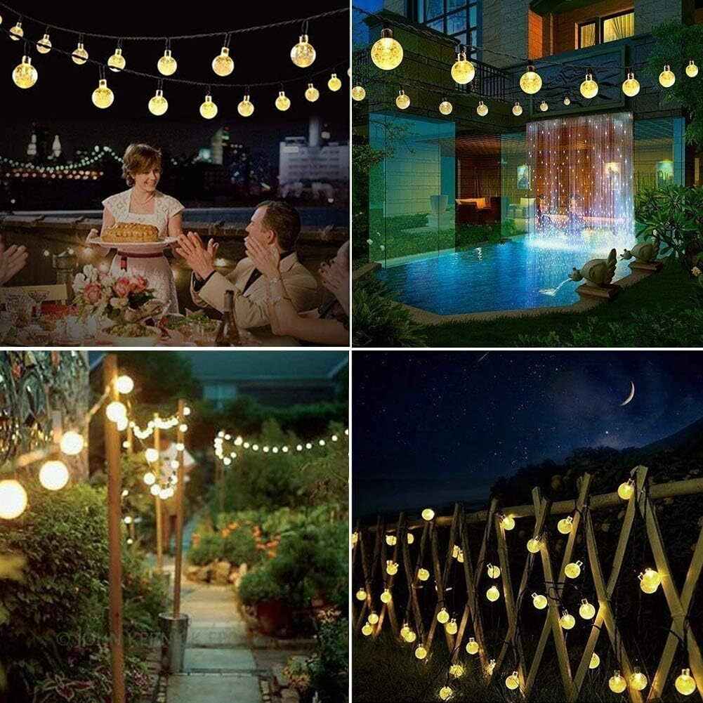 60 LED Solar String Lights 36ft/11m Warm White Fairy Lights for Outdoor & Indoor - Popular trends empire