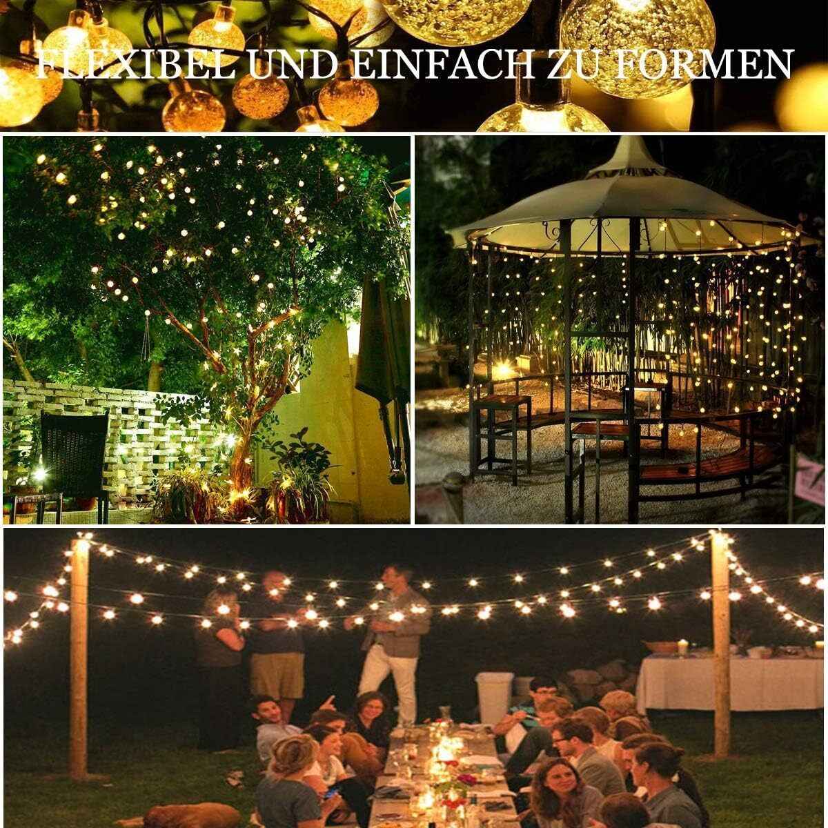 60 LED Solar String Lights 36ft/11m Warm White Fairy Lights for Outdoor & Indoor - Popular trends empire