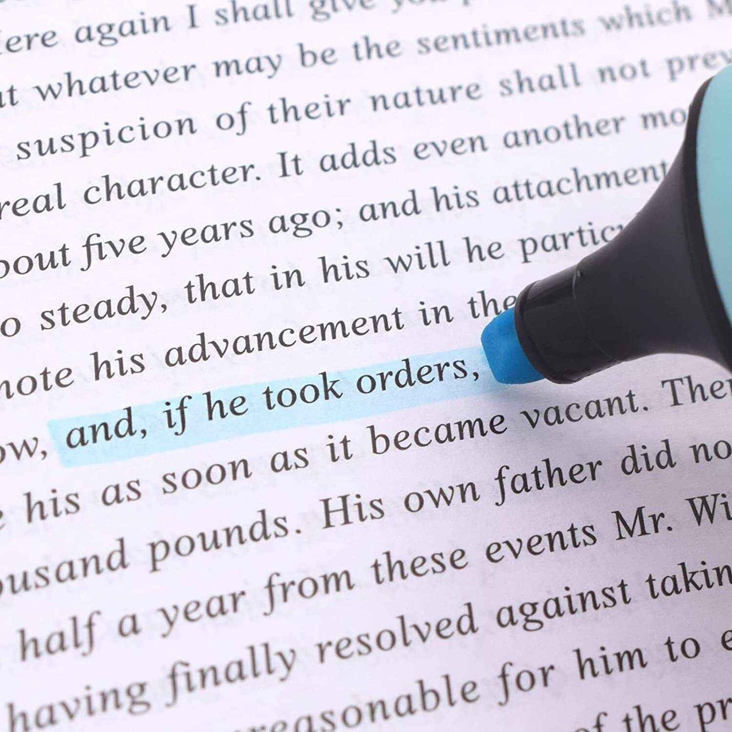 Pastel Highlighters Chisel Tip Markers Quick Drying 6 Colour Set for Creativity