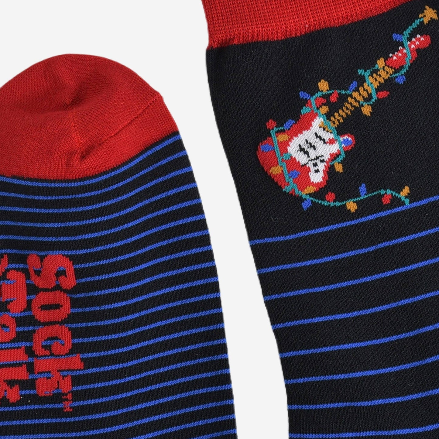 Men's Bamboo Socks - Black/Blue, Guitar Party Lights