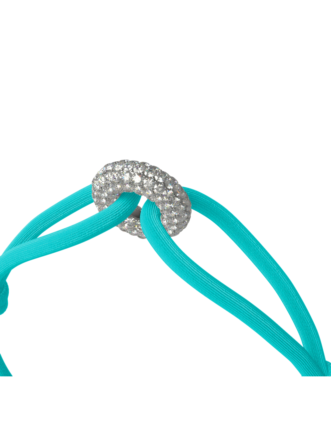 Silver Soho Pavé Cord Bracelet