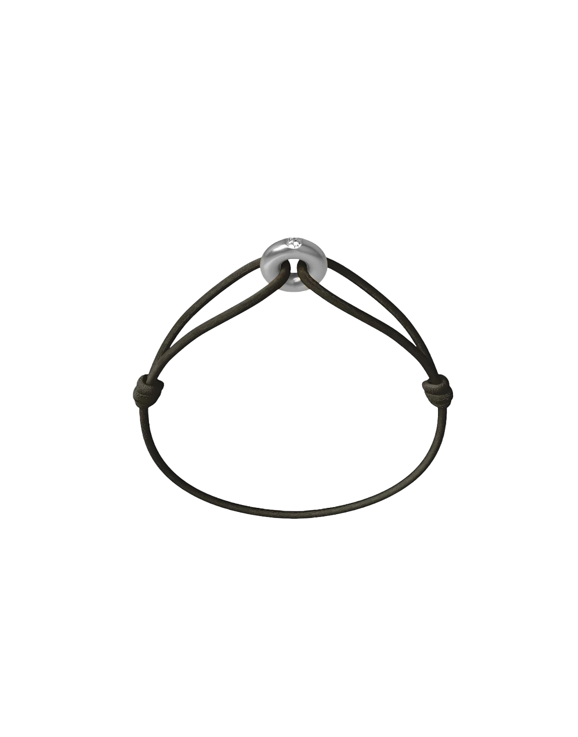 Mini Silver Soho Diamond Cord Bracelet