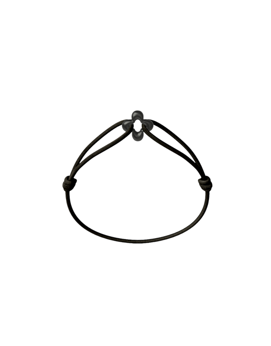 Mini Black Clover Cord Bracelet