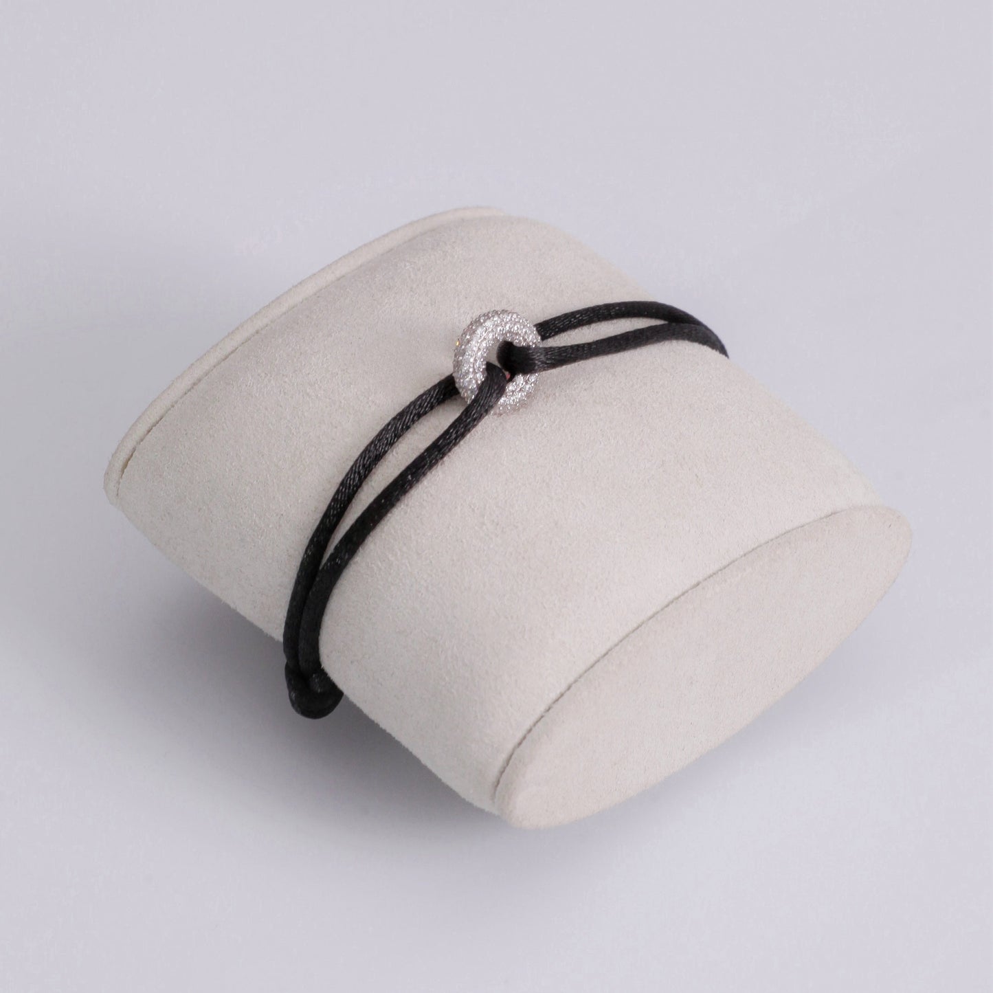 Silver Soho Pavé Cord Bracelet