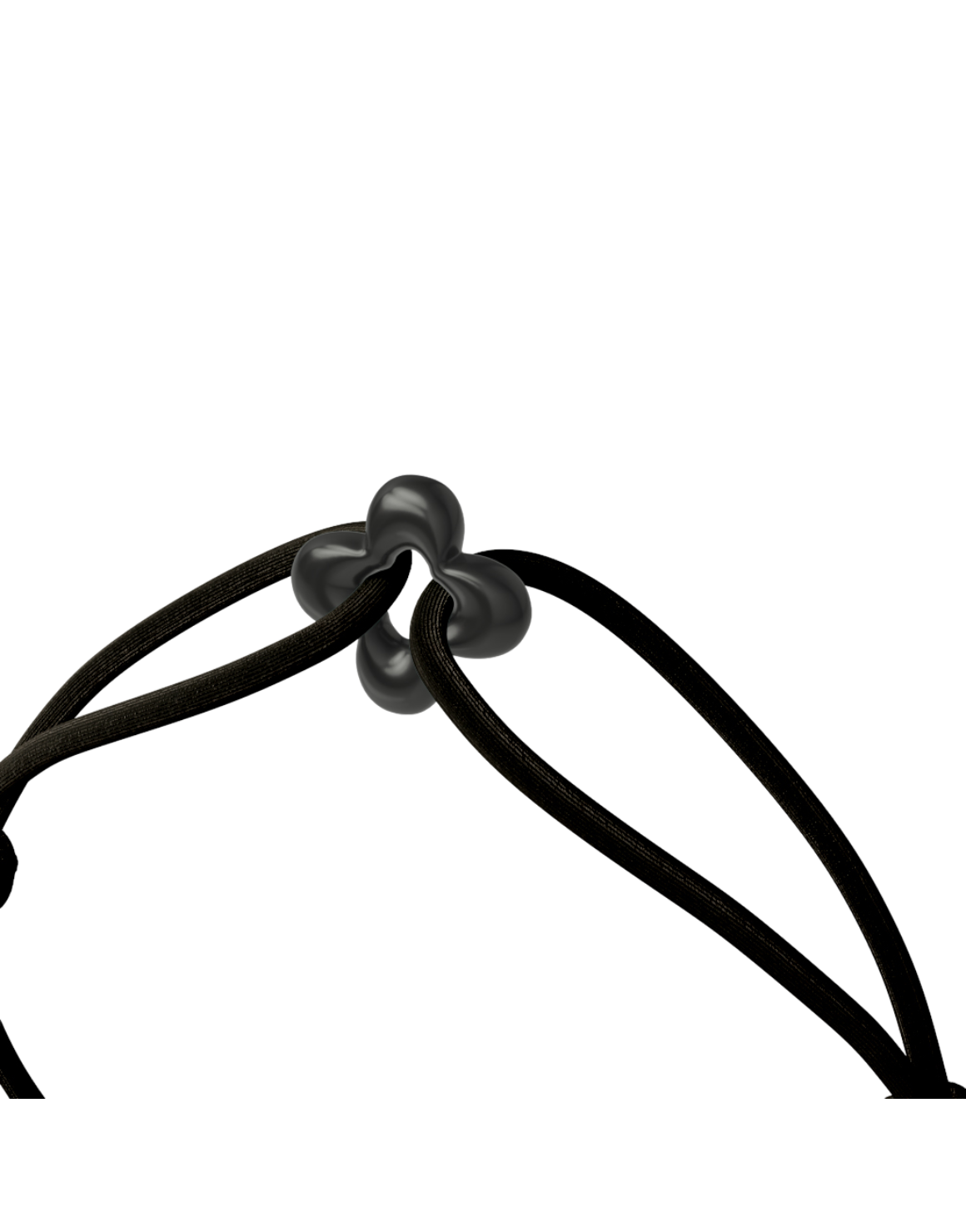 Mini Black Clover Cord Bracelet