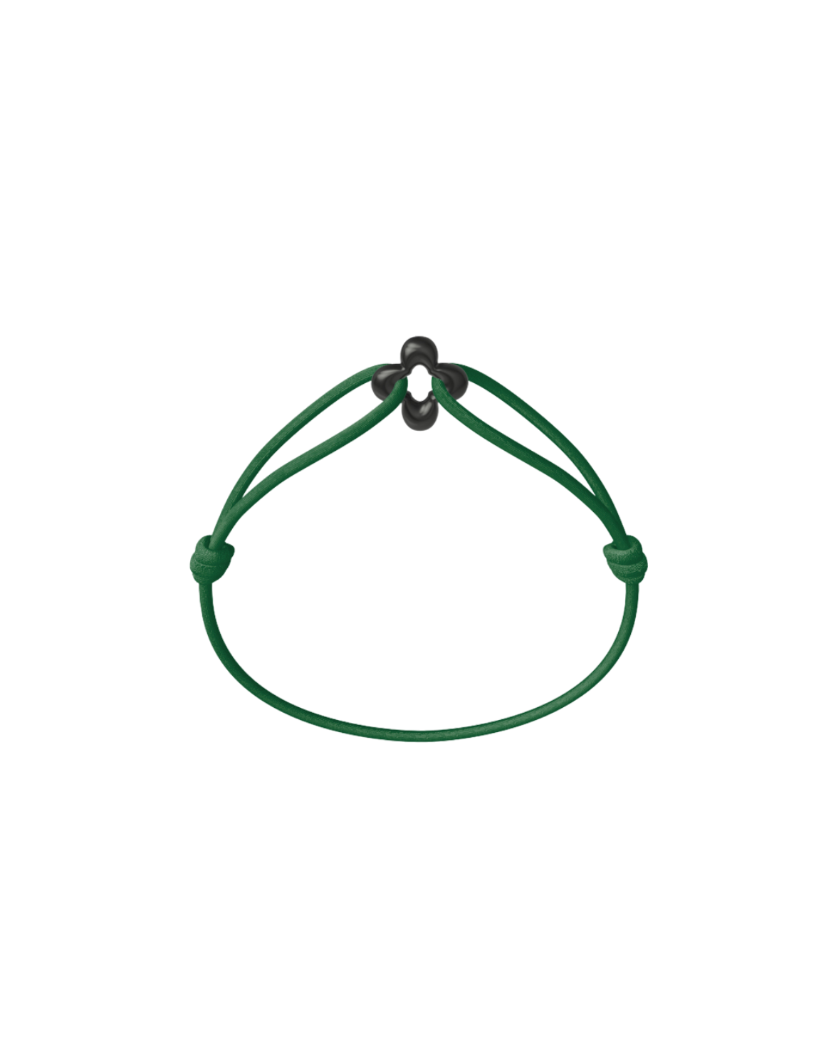 Mini Black Clover Cord Bracelet