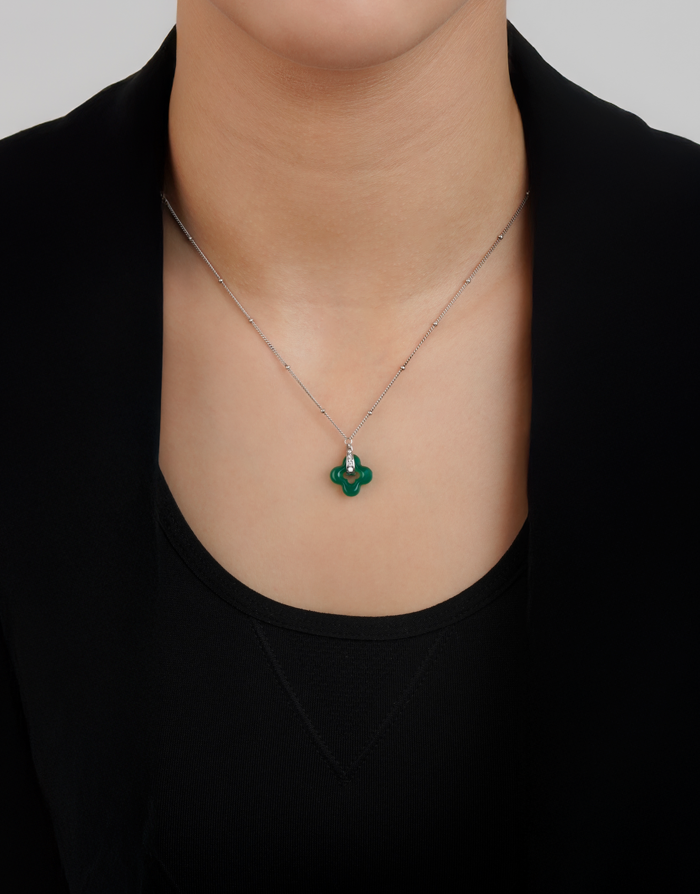 Silver Clover Necklace