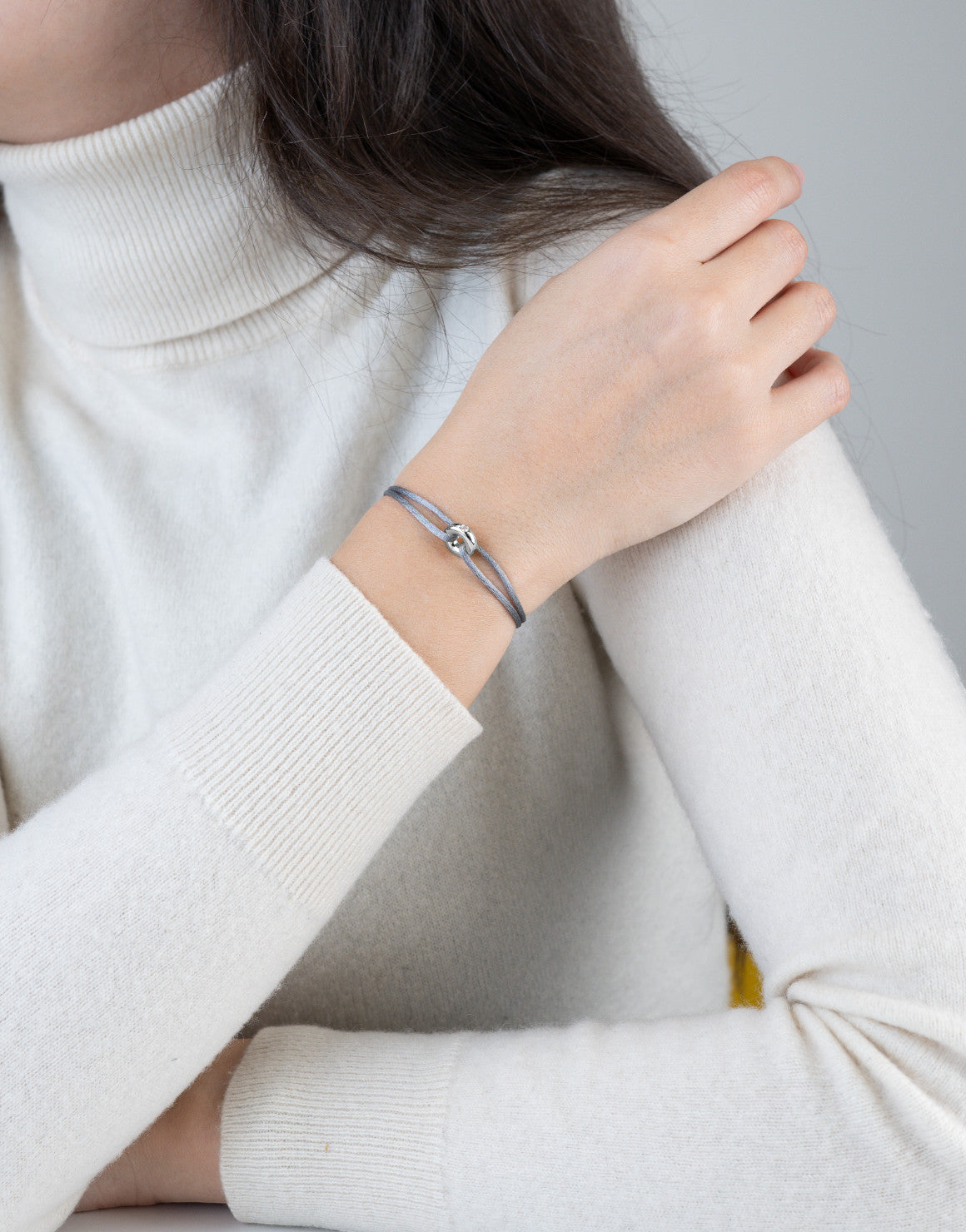 Mini Silver Soho Diamond Cord Bracelet