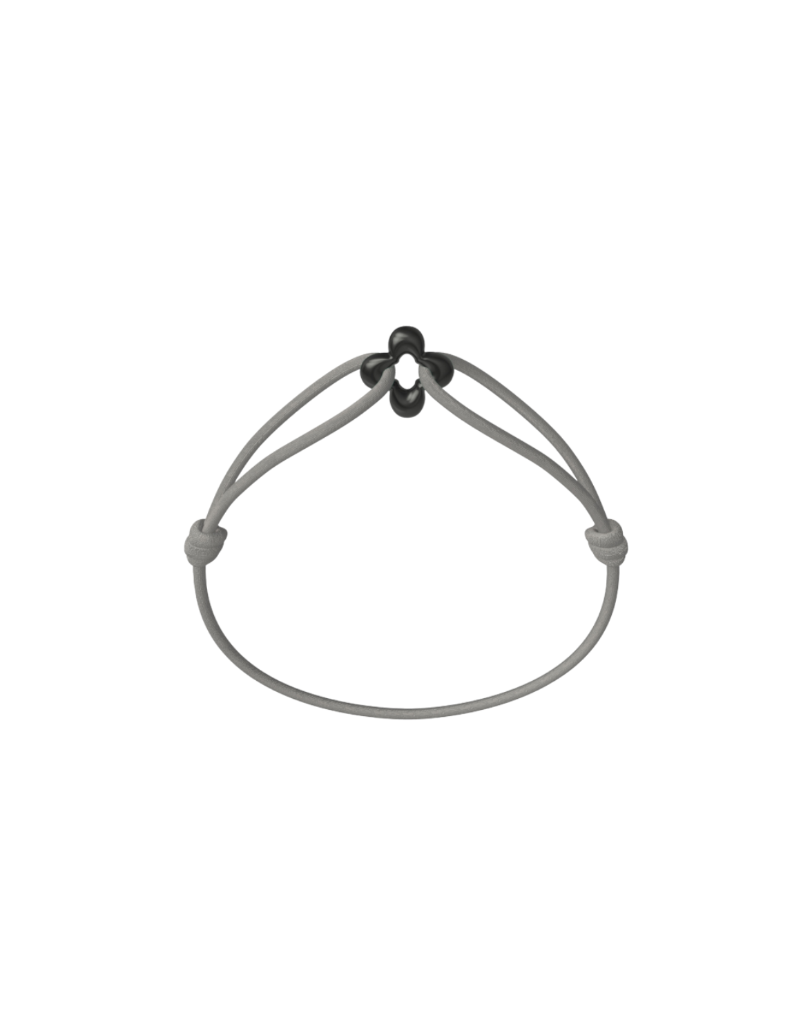 Mini Black Clover Cord Bracelet