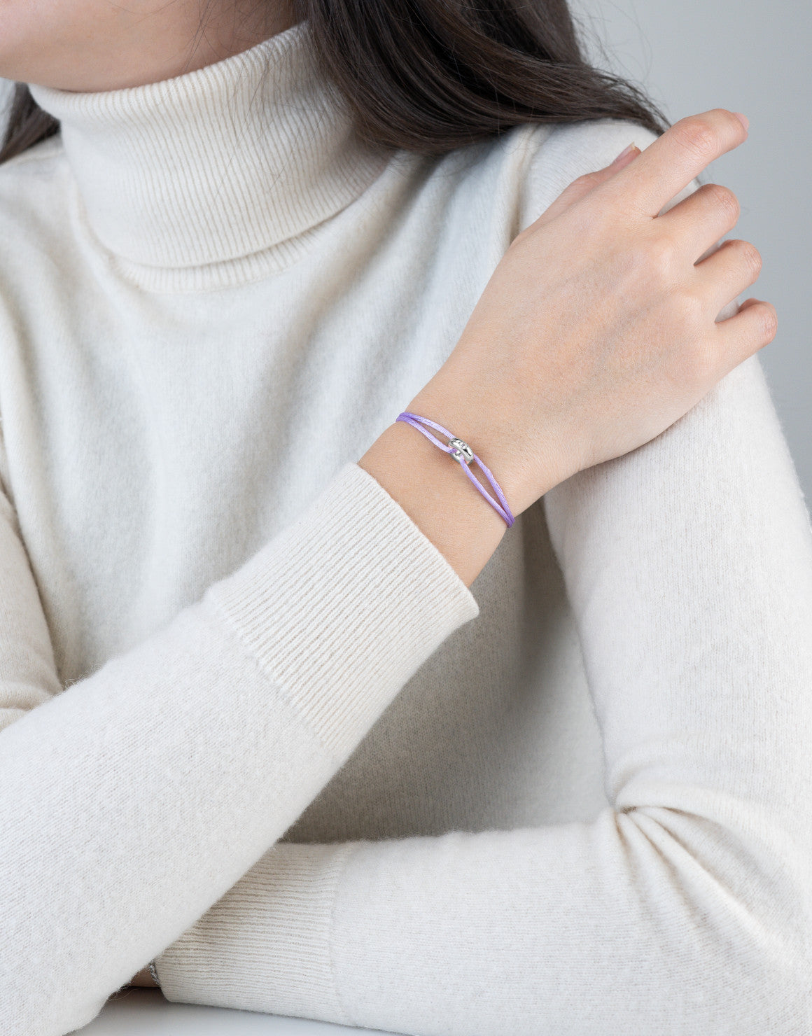 Mini Silver Soho Diamond Cord Bracelet