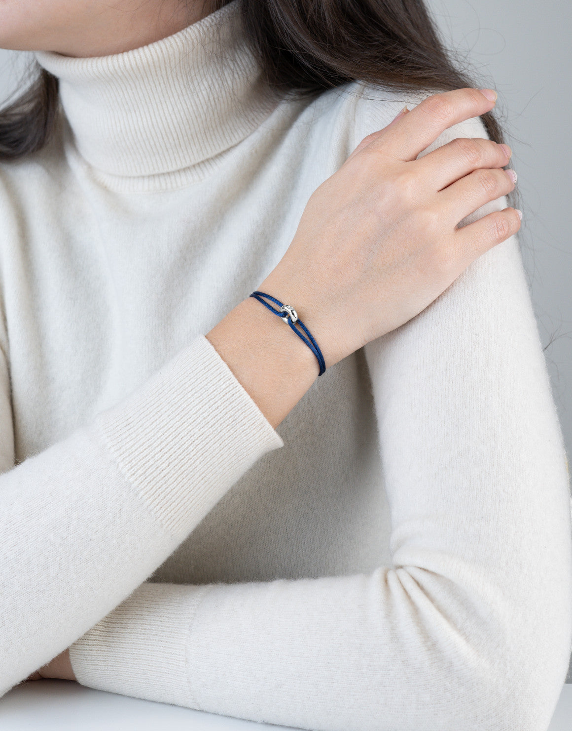 Mini Silver Soho Diamond Cord Bracelet