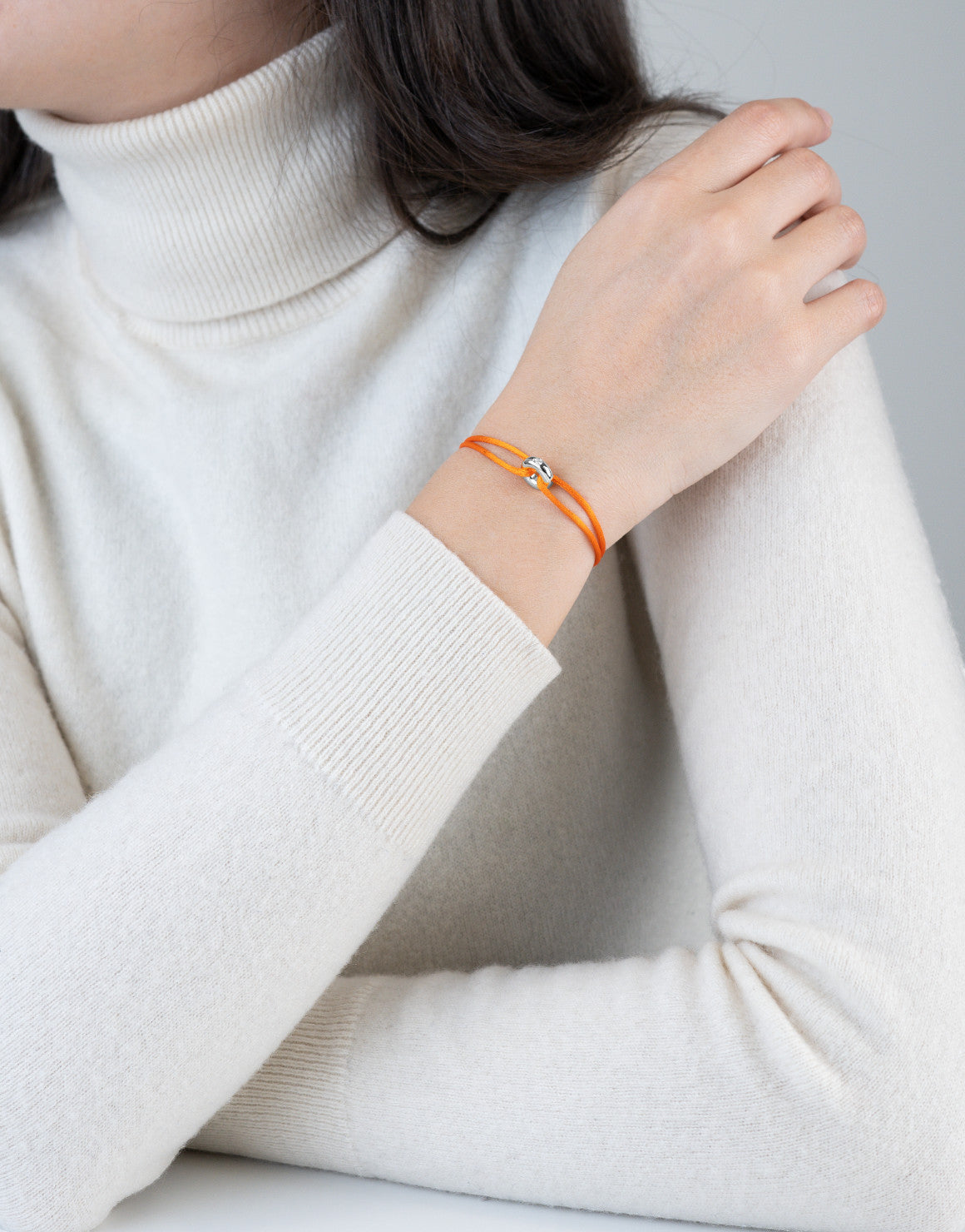 Mini Silver Soho Diamond Cord Bracelet