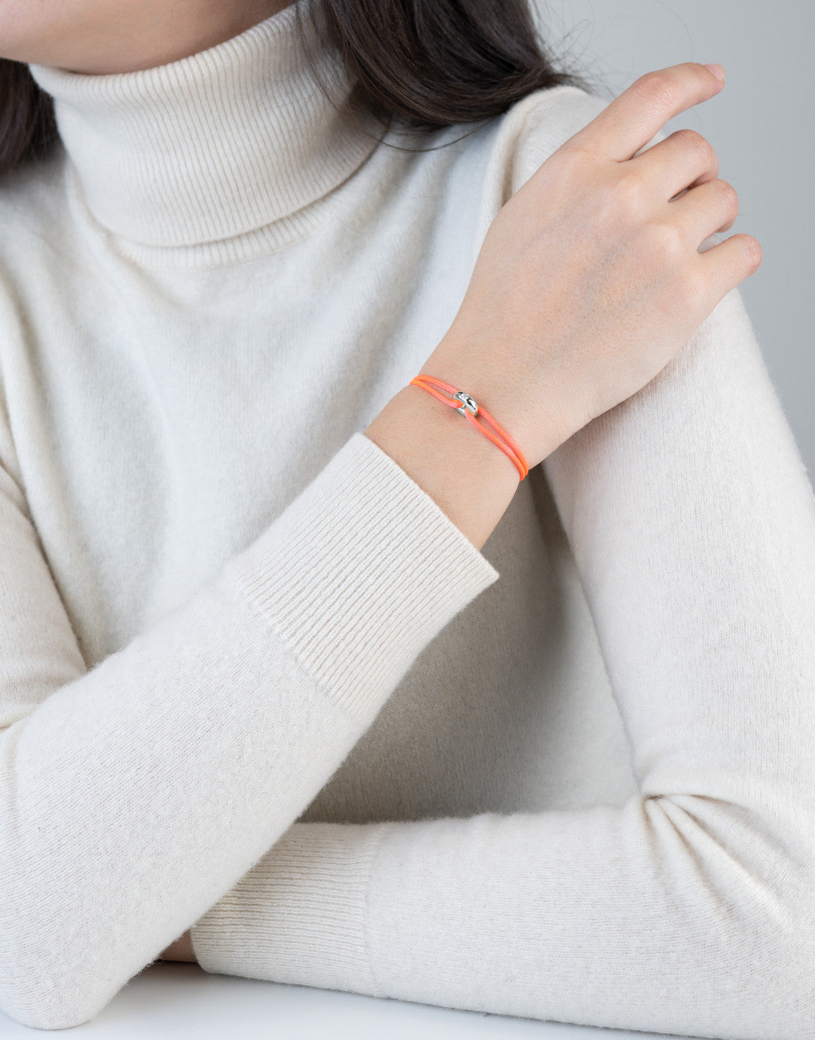 Mini Silver Soho Diamond Cord Bracelet