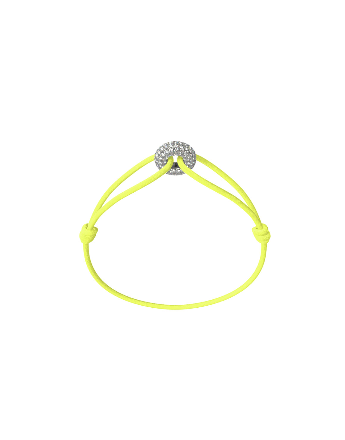 Mini Silver Soho Pavé Cord Bracelet