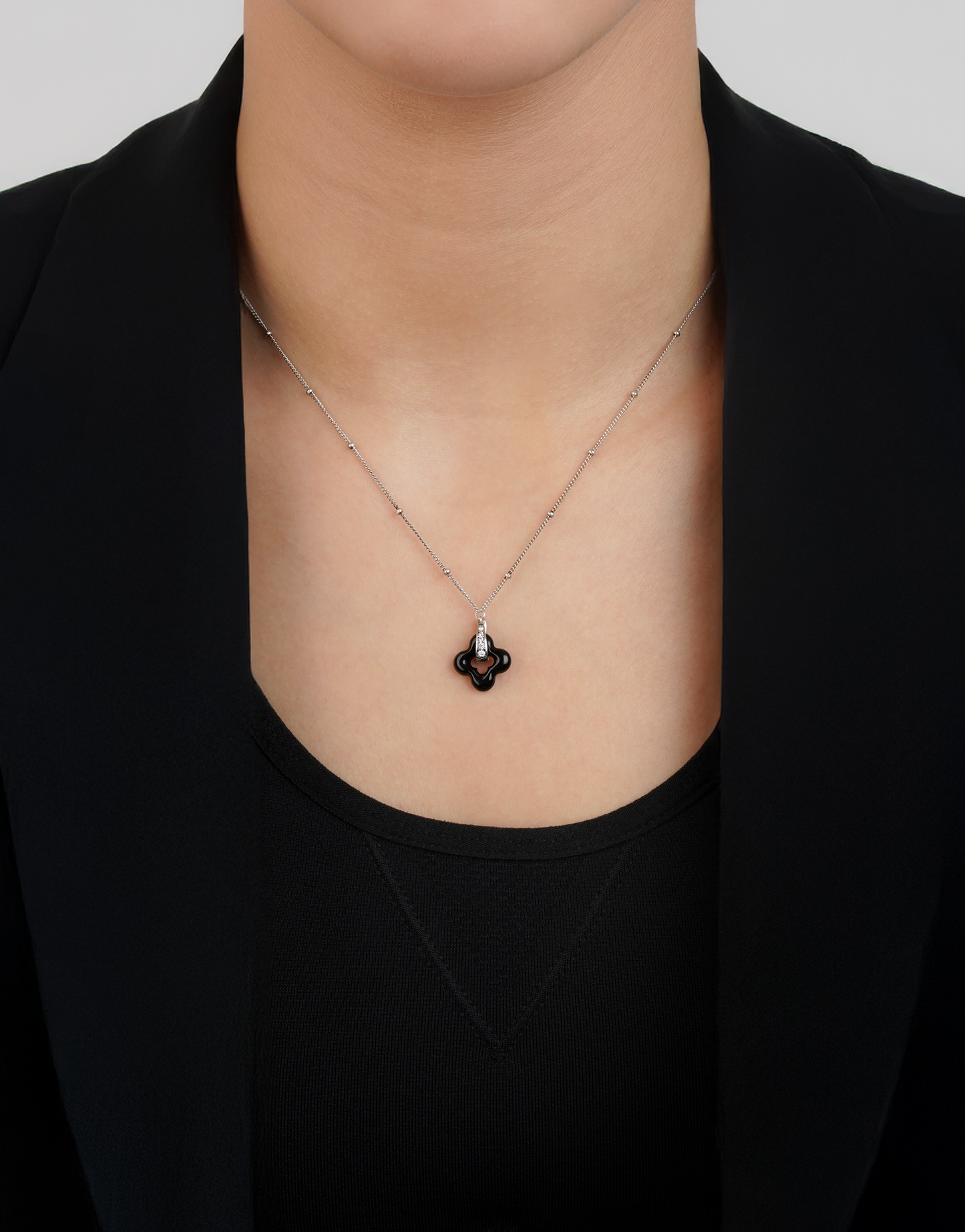 Silver Clover Necklace