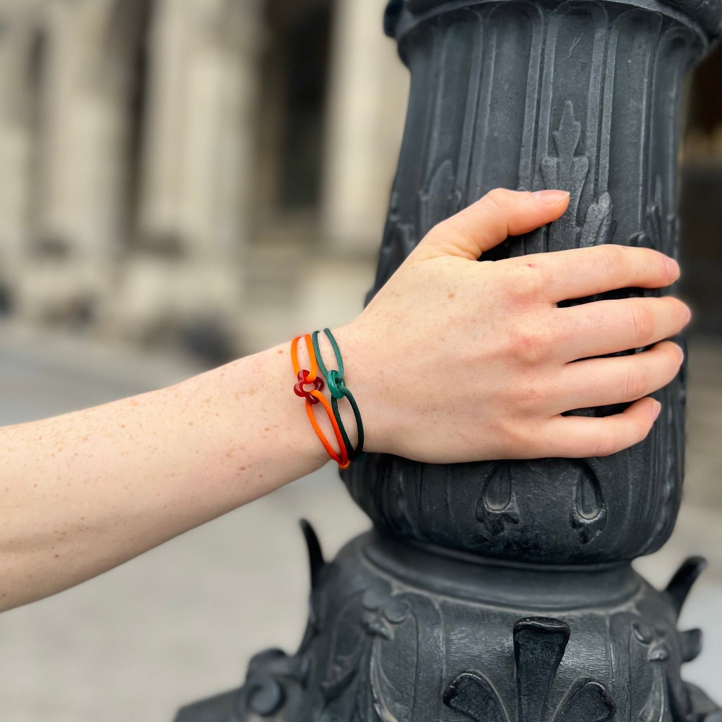 Red Clover Cord Bracelet