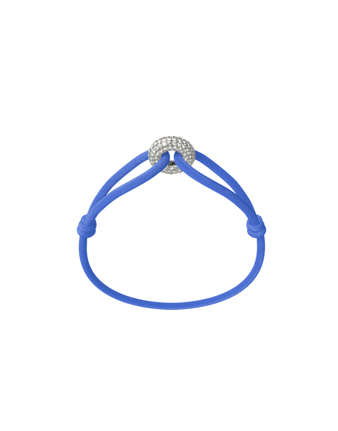 Silver Soho Pavé Cord Bracelet