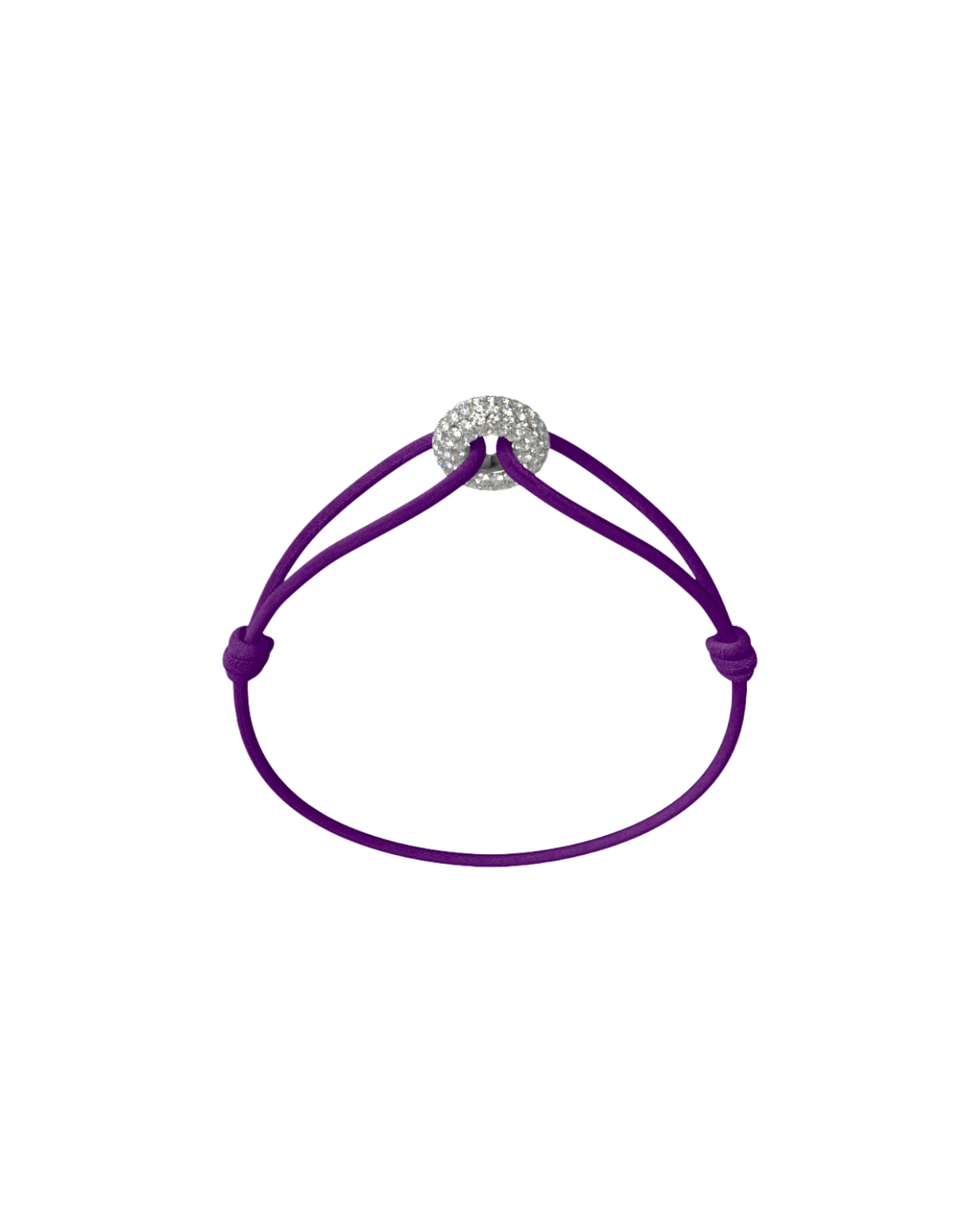 Mini Silver Soho Pavé Cord Bracelet