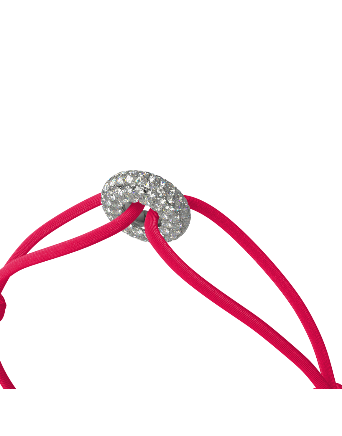 Mini Silver Soho Pavé Cord Bracelet