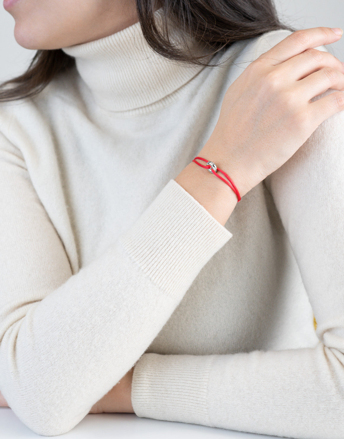 Mini Silver Soho Diamond Cord Bracelet