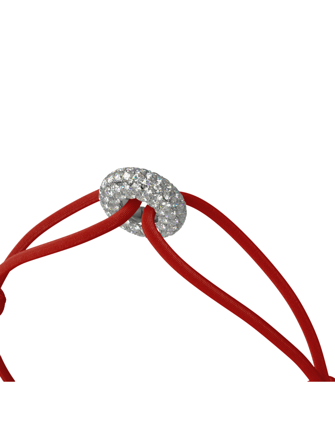 Mini Silver Soho Pavé Cord Bracelet