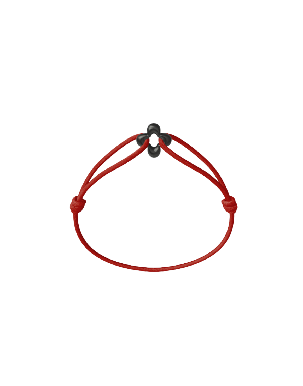 Mini Black Clover Cord Bracelet