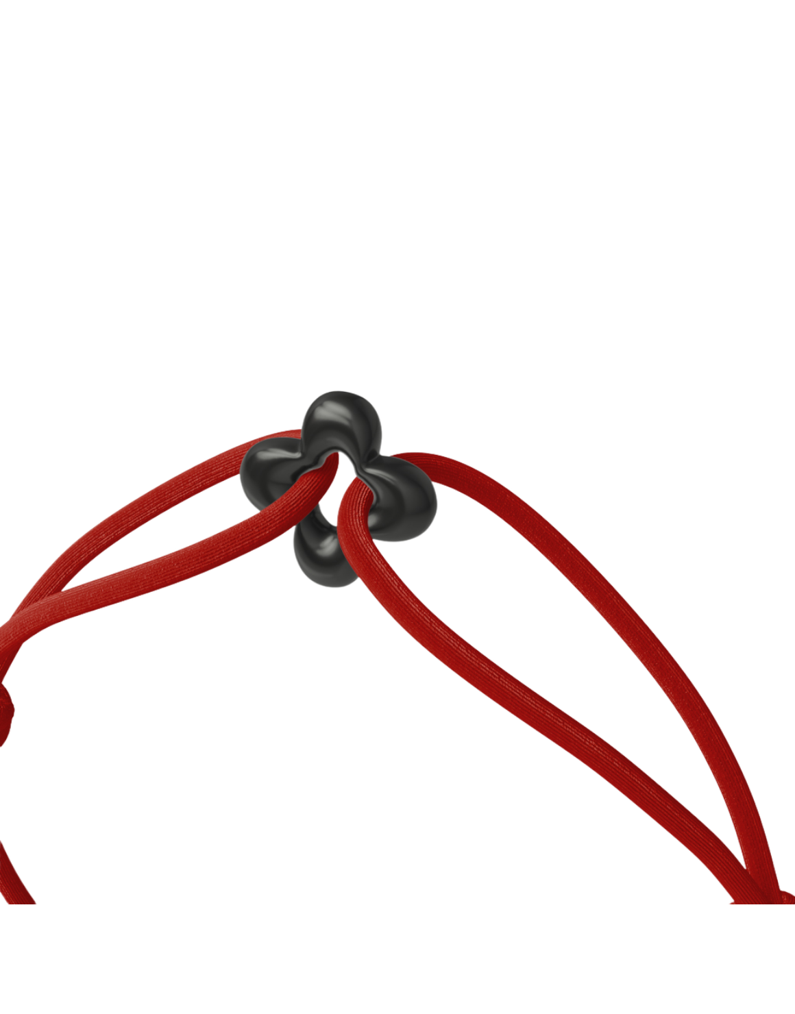 Mini Black Clover Cord Bracelet