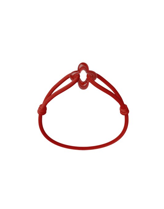 Red Clover Cord Bracelet