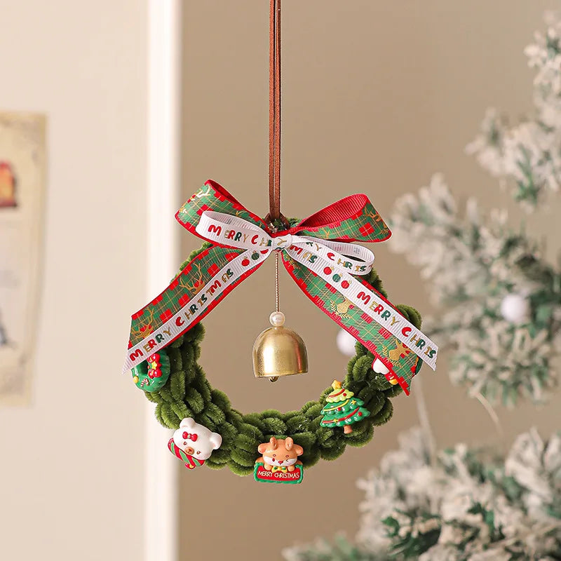Christmas Bell Wreath Door Hanger - Festive Tree Ornament Decoration