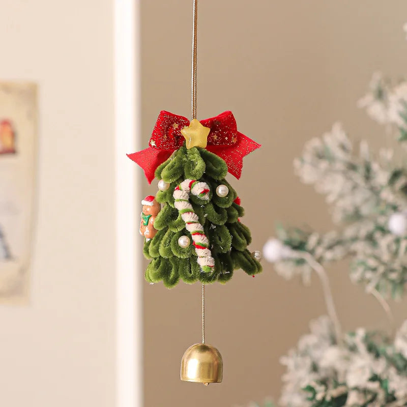 Christmas Bell Wreath Door Hanger - Festive Tree Ornament Decoration