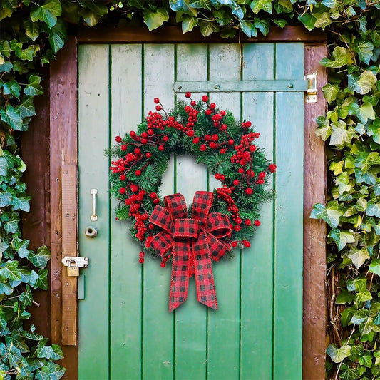 Christmas Wreaths Christmas Leaf And Berry Decoration Garland Wall Door Window Display Decoration Festive Decorative Supplies