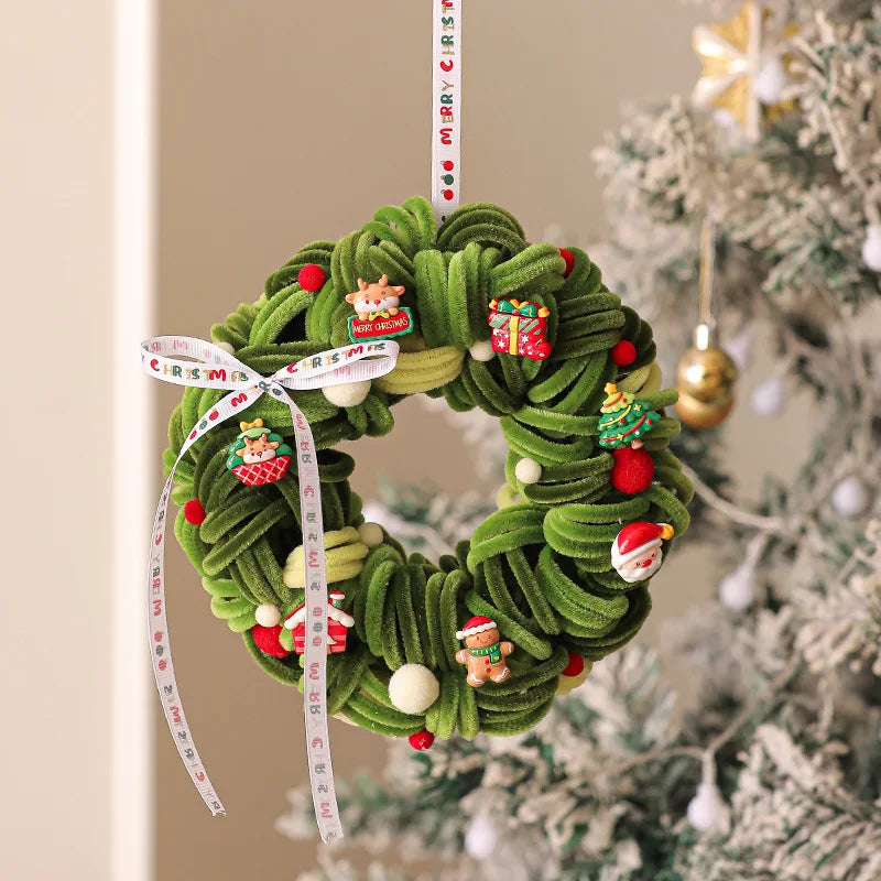 Christmas Bell Wreath Door Hanger - Festive Tree Ornament Decoration