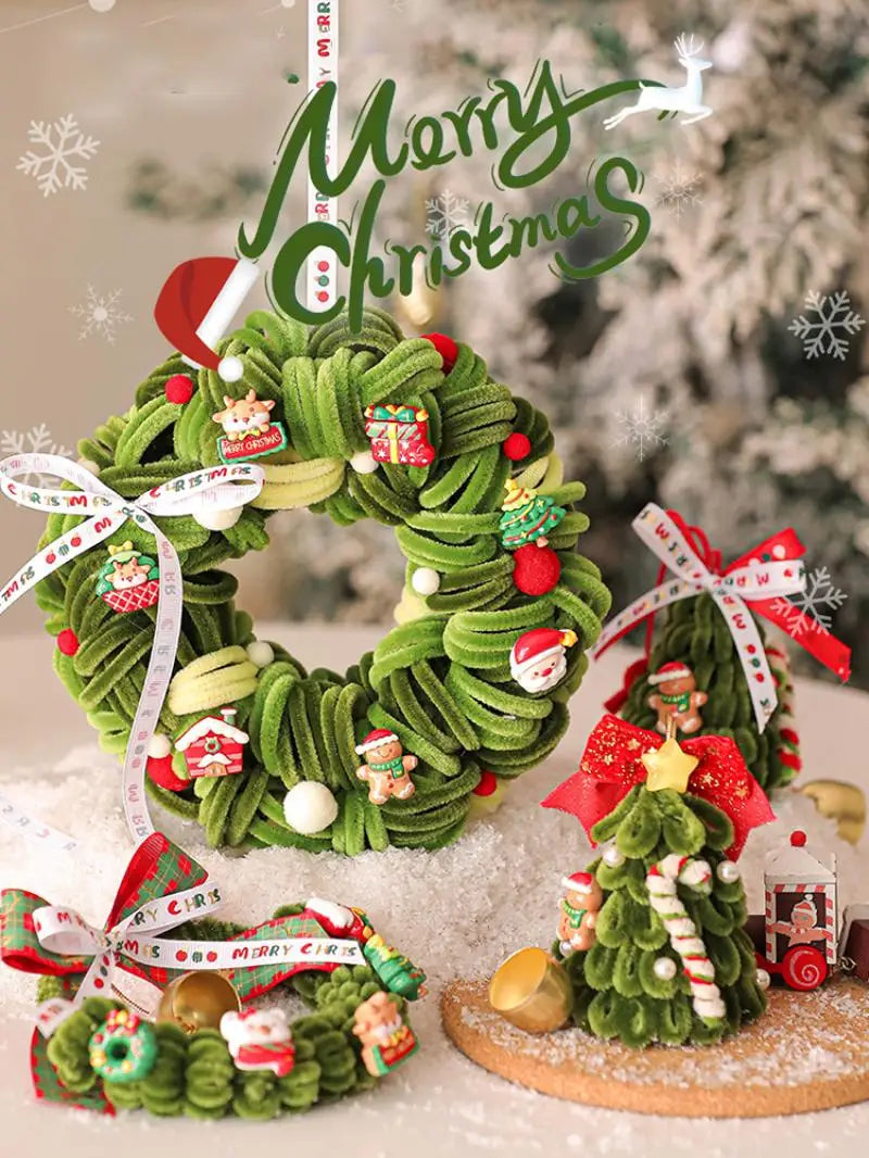 Christmas Bell Wreath Door Hanger - Festive Tree Ornament Decoration