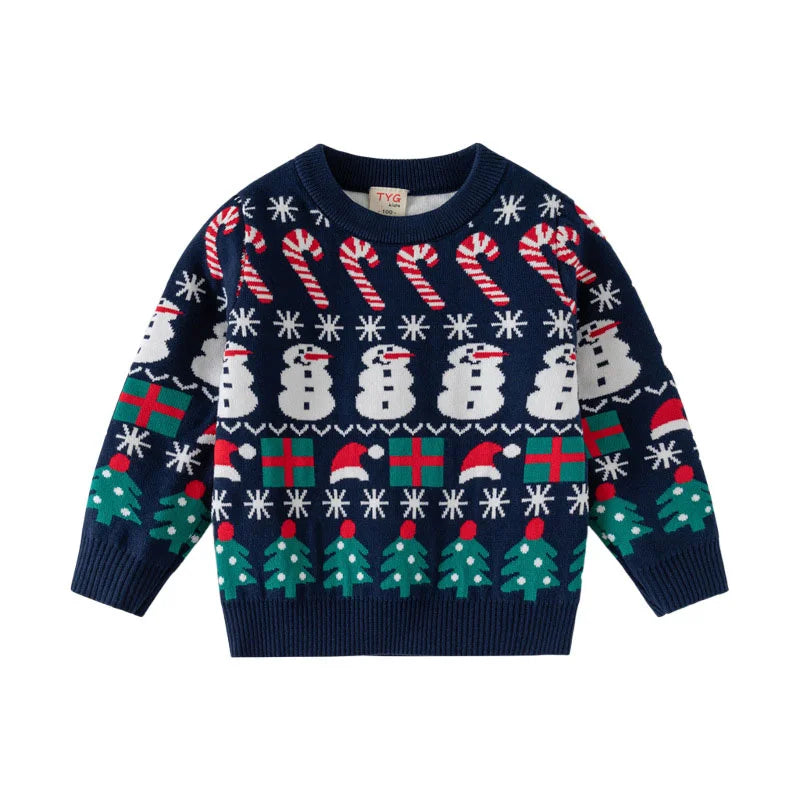 Christmas Sweaters 3-7T New Arrival Christmas Boys Girls Sweaters For Autumn Winter Snowman Children's Sweatshirts Baby Clothes (Copy) (Copy)