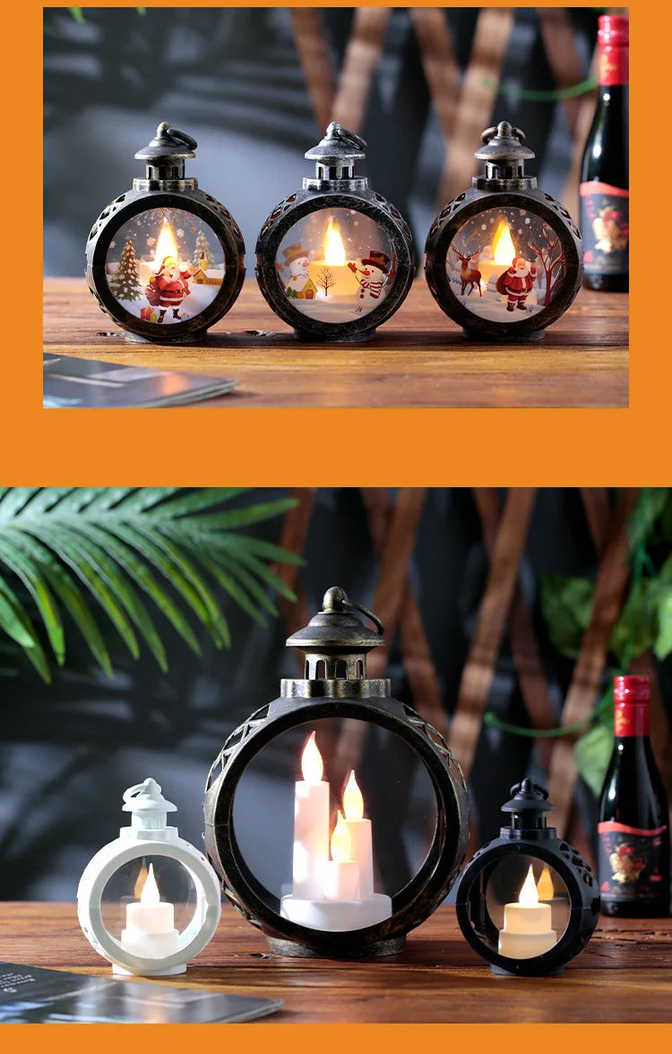 Christmas decorations retro night lights luminous gifts window ornaments desktop layout props atmosphere pendant desk decoration