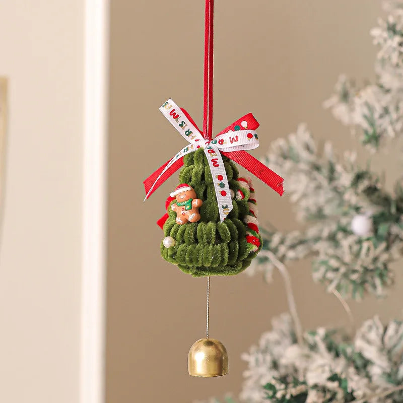 Christmas Bell Wreath Door Hanger - Festive Tree Ornament Decoration