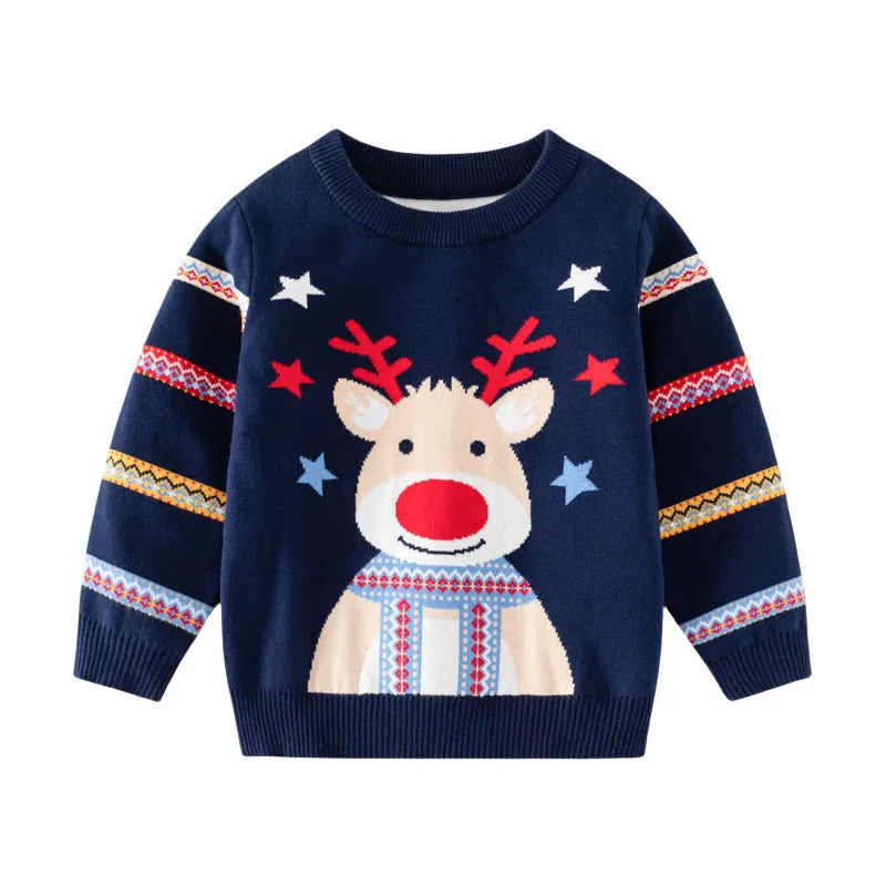 Christmas Sweaters 3-7T New Arrival Christmas Boys Girls Sweaters For Autumn Winter Snowman Children's Sweatshirts Baby Clothes (Copy) (Copy)