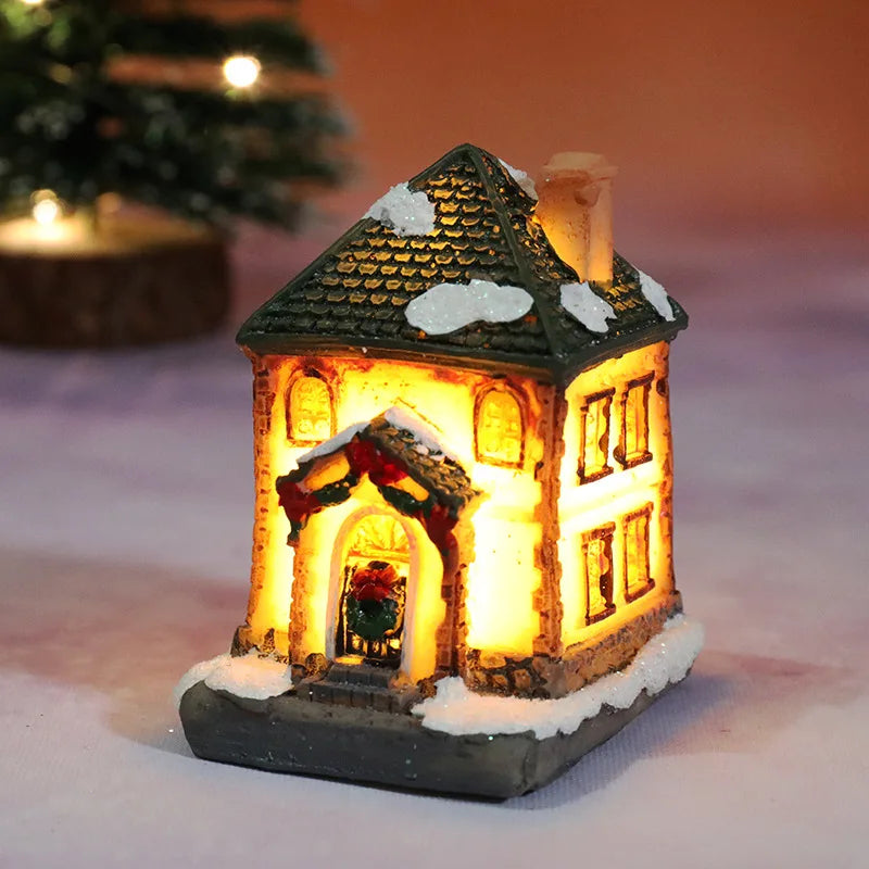 Christmas Decorations  LED Night Lights Luminous Micro Landscape House Children's Creative Gift Christmas New Year Ornaments