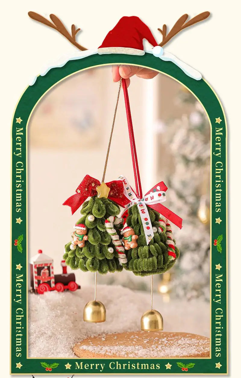 Christmas Bell Wreath Door Hanger - Festive Tree Ornament Decoration